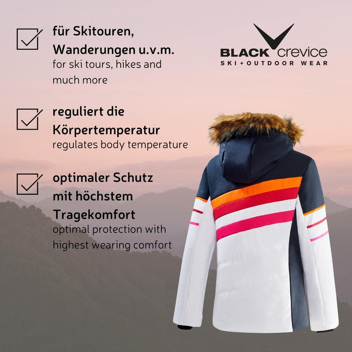 Black Crevice Damen-Skijacke I Damen-Winterjacke in verschiedenen Farben &amp; Grössen I Wind- &amp; wasserd