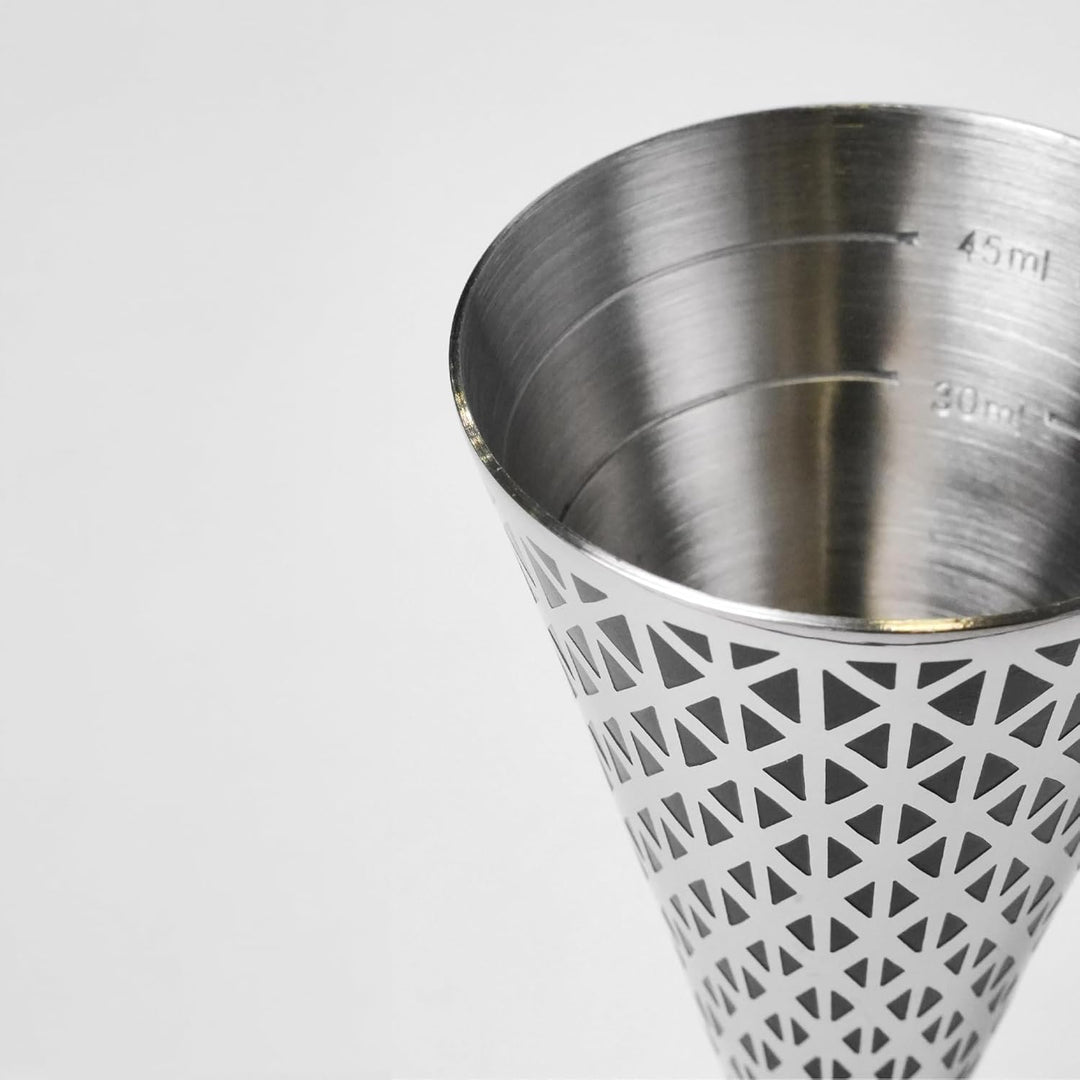 Kidia Doppel Jigger - Doppelter Cocktail-Messbecher mit - 304 Edelstahl mit Chromüberzug, silberner