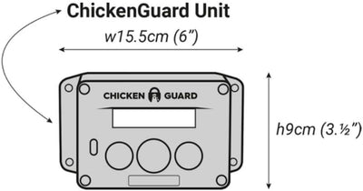 ChickenGuard® Standard Automatische Türöffner für den Hühnerstall, Automatische Hühnerklappe, mit Ti