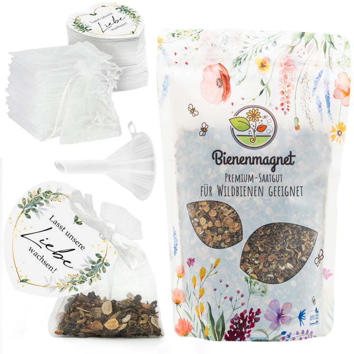 Gastgeschenke Hochzeit Blumensamen - Besonderes Hochzeitsgeschenk für Gäste als Give Away - Lasst un