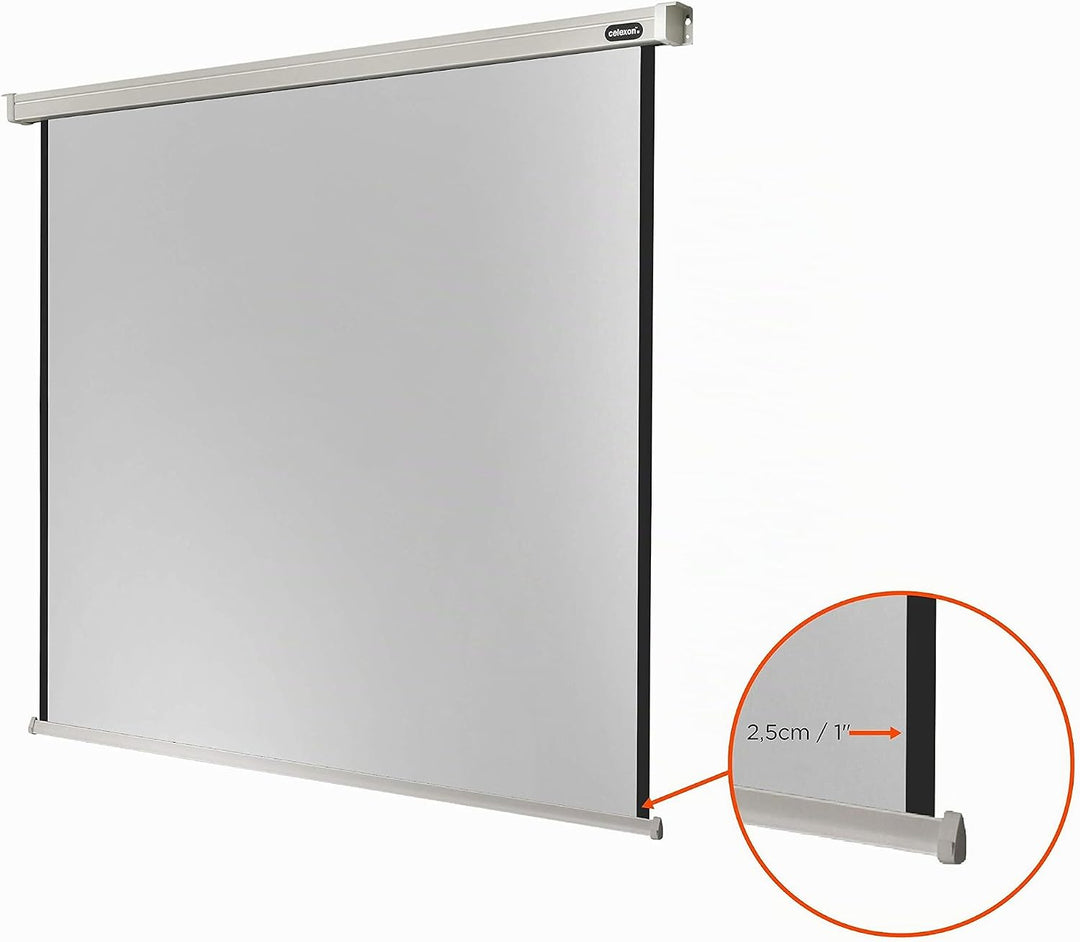 celexon Professional Motor-Leinwand 65" | 120x120 cm 1:1 | elektrische 4K,Full-HD Beamer-Leinwand fü