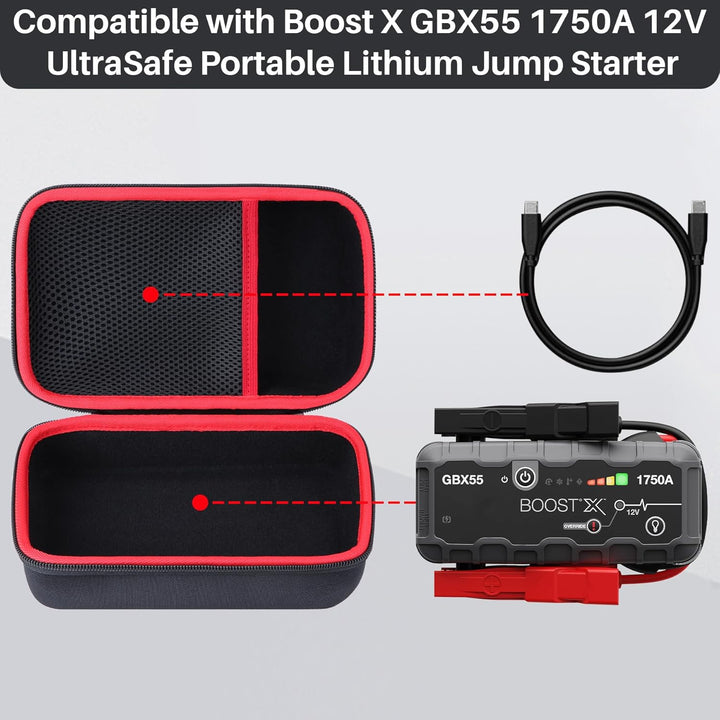 Hart Schutz Hülle Etui Tasche für Boost X GBX55 1750A 12V UltraSafe Starthilfe Powerbank, Für Boost