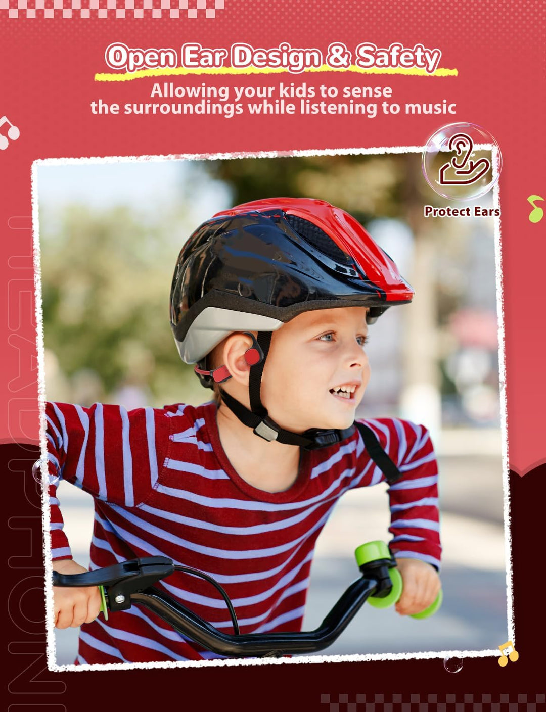 iClever OWS01 Bluetooth Kopfhörer Kinder mit Luftleitung 360° Biegung | SafeSound Tech, Offenes Ohr,
