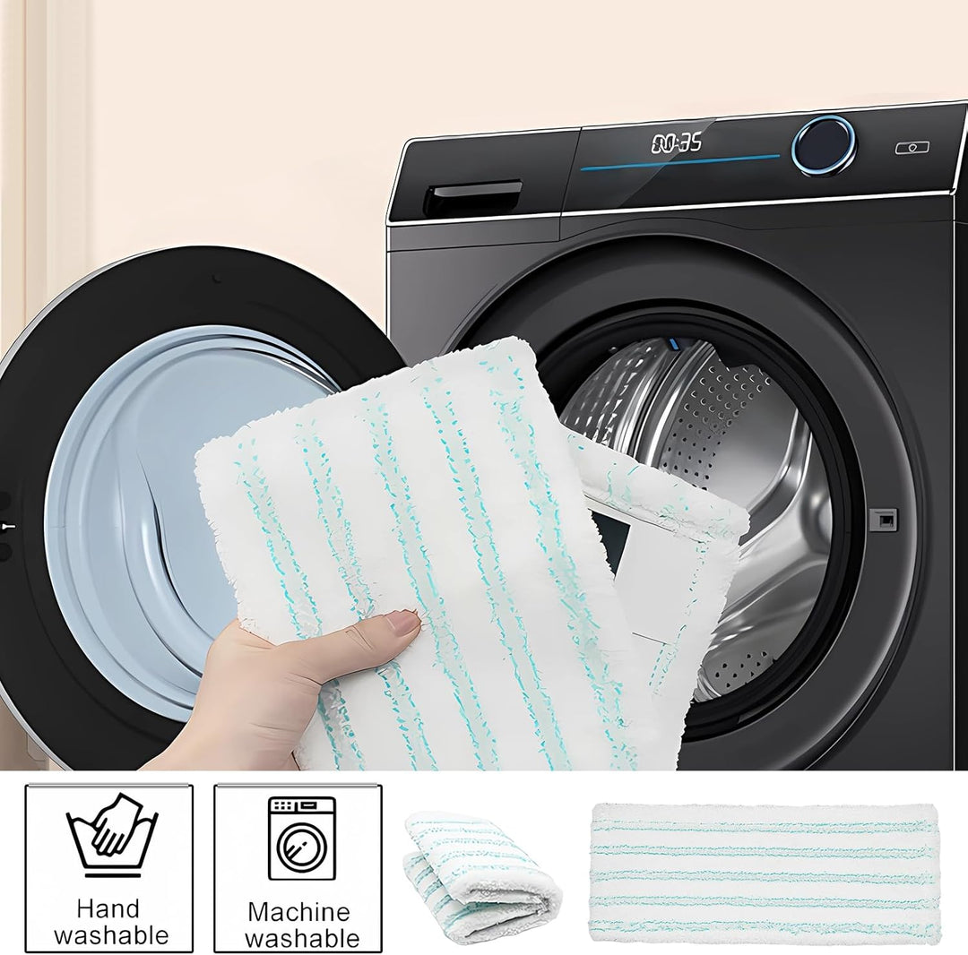 5 Stück Wischbezug für Leifheit Clean Twist M Ergo Micro Duo 38x16cm Bodenwischer Ersatzbezug für Le
