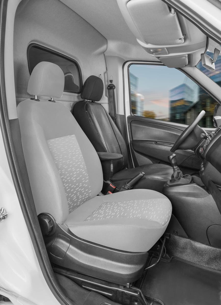 Walser Transporter Sitzbezüge Auto für Opel Combo (X12), 1 Einzelsitz Fahrer (Aussparung Armlehne re