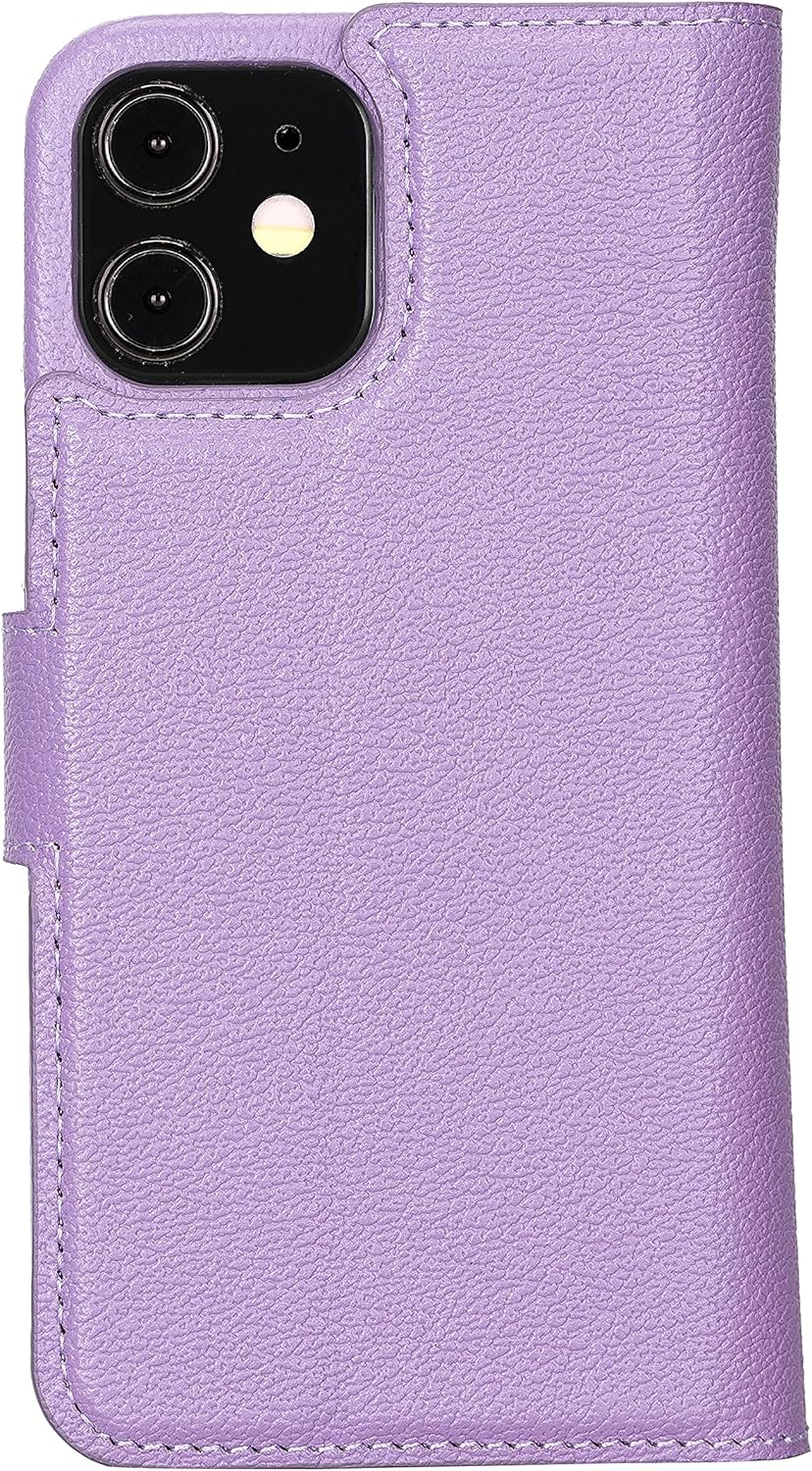 Solo Pelle Lederhülle kompatibel für iPhone 12/12 Pro in 6.1 Zoll abnehmbare Hülle (2in1) inkl. Kart