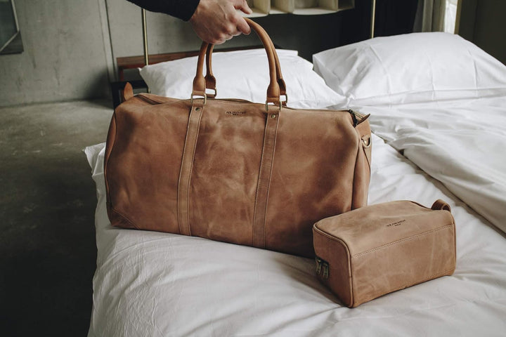 HOLZRICHTER Berlin No 8-2 (L) - Premium Weekender Reisetasche, Sporttasche & Handgepäck aus Leder -