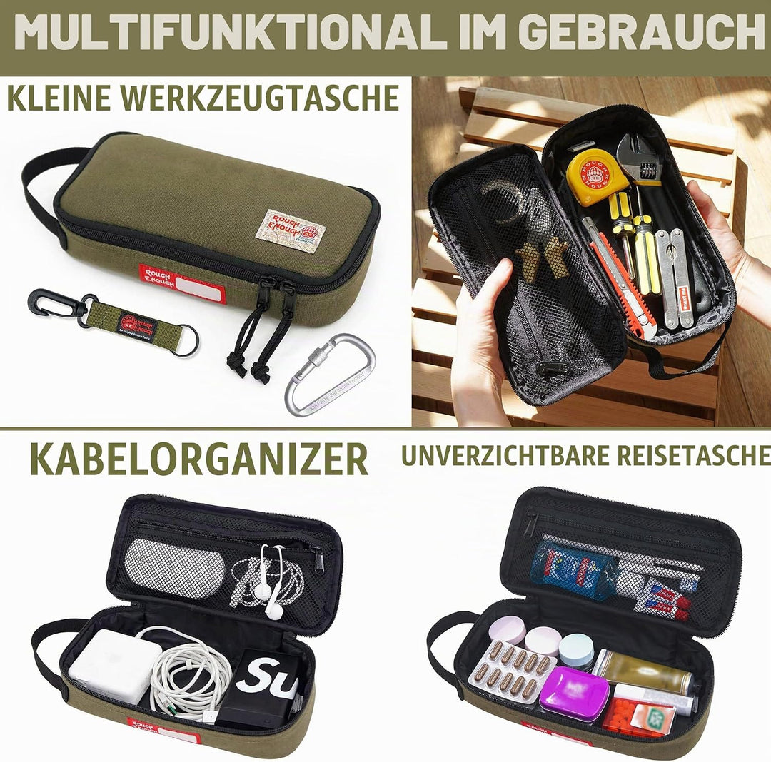 Rough Enough kleine Multi-Kabel-Werkzeugtasche Kit Organisatoren Aufbewahrungstasche für Herren Frau