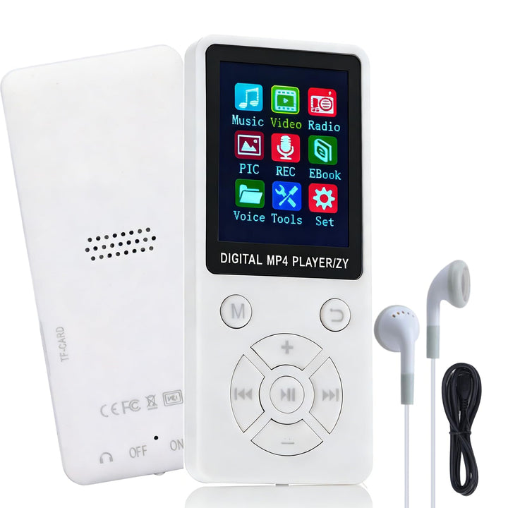 MP3-Player/MP4-Player 64GB Bluetooth 5.0 HiFi MP3 Musik-Player, 1,8-Zoll-LCD-Bildschirm mit Lautspre
