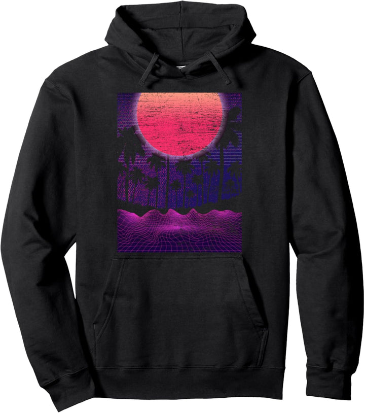 Sommerurlaub Aesthetic 1980er Sommer Tropen Vaporwave Pullover Hoodie