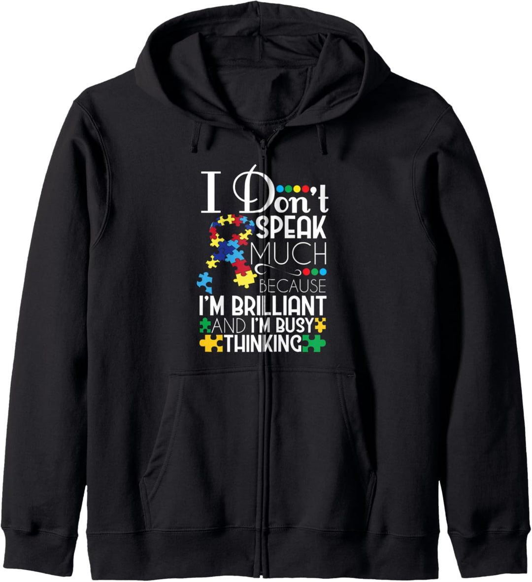 Autism Presents Brilliant Busy Thinking Autistic Gift Kids Kapuzenjacke