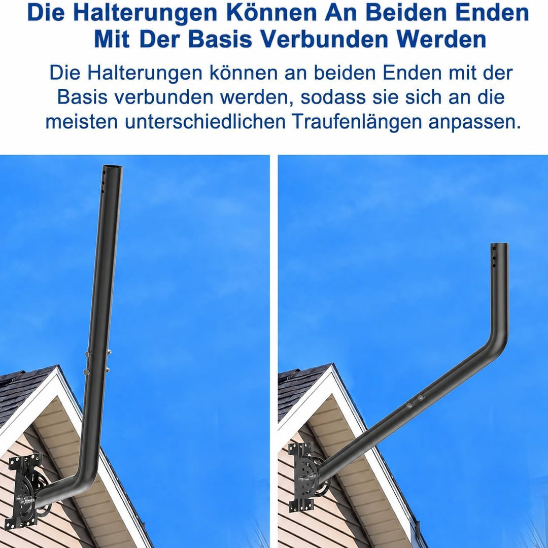 Universeller Antennenmast für Fernseh-, Satelliten-, Radio- und WLAN-Antennen - Verstellbarer Stände