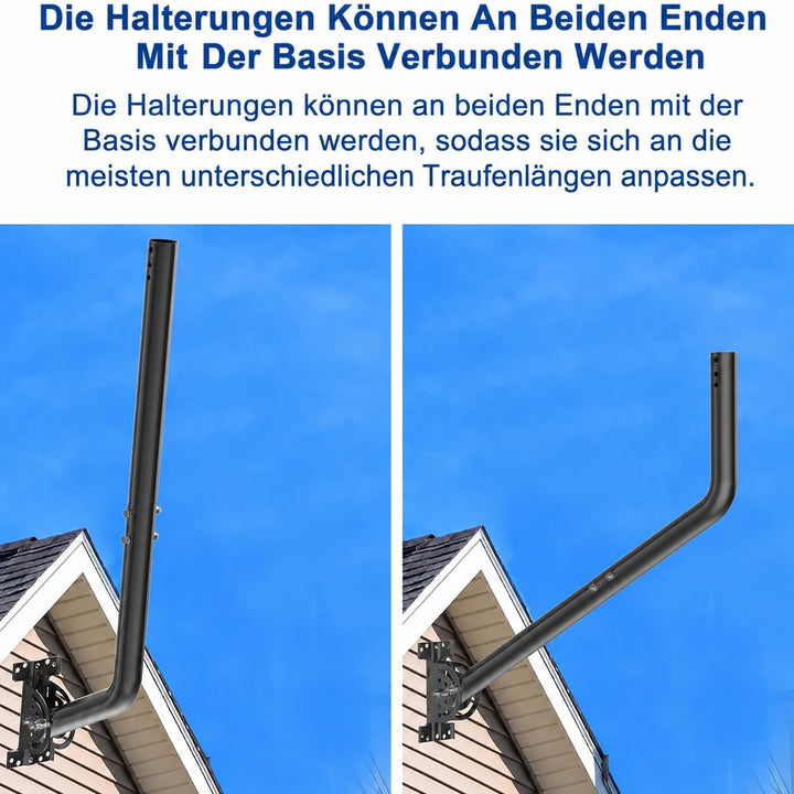 Universeller Antennenmast für Fernseh-, Satelliten-, Radio- und WLAN-Antennen - Verstellbarer Stände