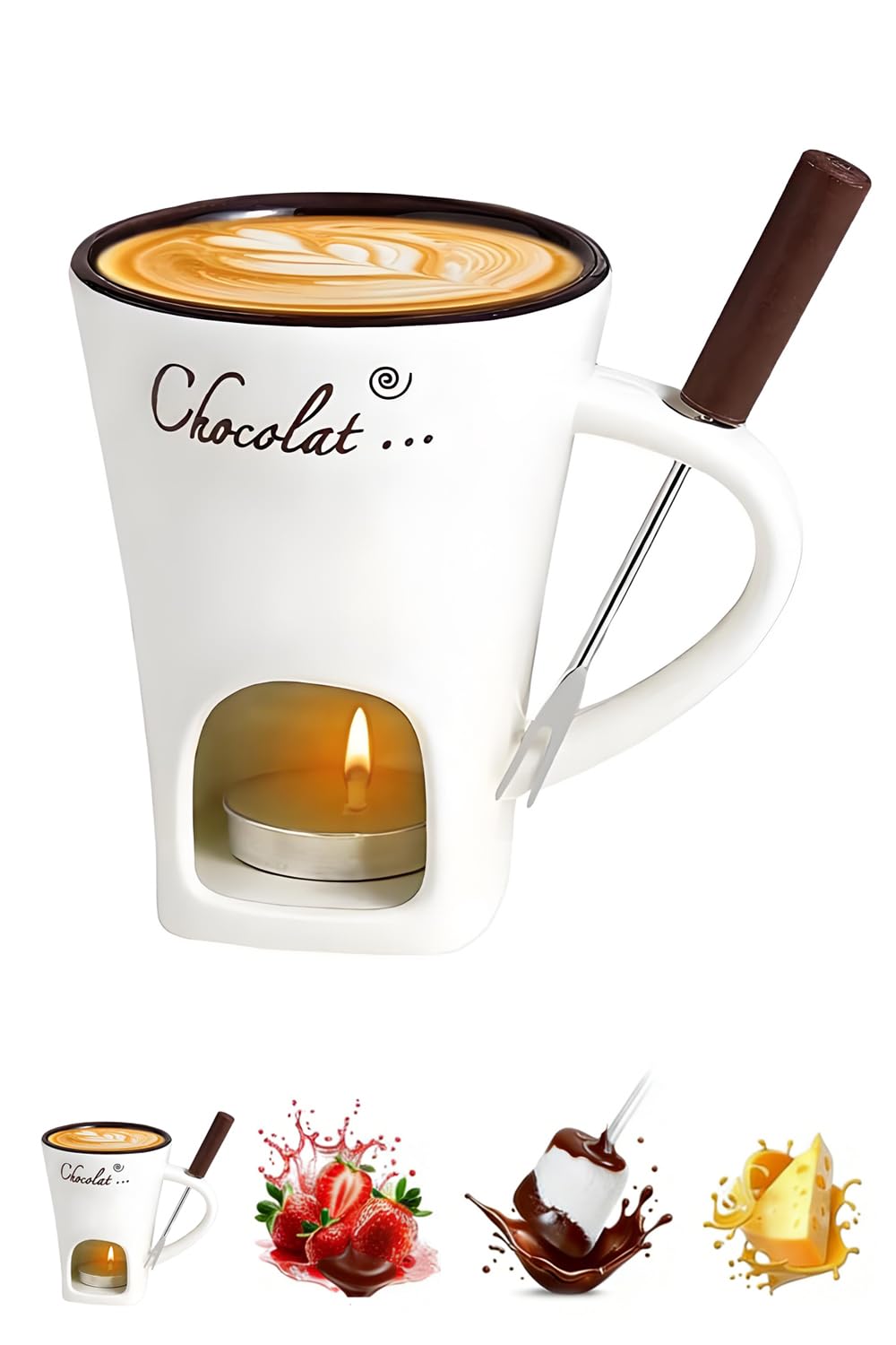 Schokoladenfondue Tasse Schoko Fondueset Fondue Tasse Schokofondue Teelicht Schokofondue Mit Gabeln