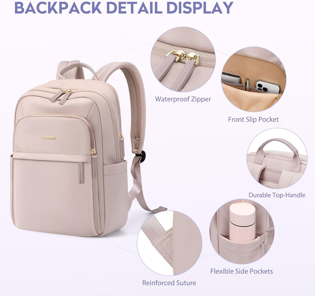 Rucksack Damen Herren, Laptop Schulrucksack,Women Travel Backpack Elegant für Uni Reise Büro, Tagesr