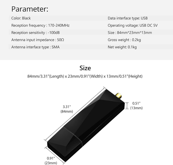 Eonon Mini DAB + Adapter für Android 4.4+ Autoradio Digitaler Radioempfänger USB Adapter mit Antenne
