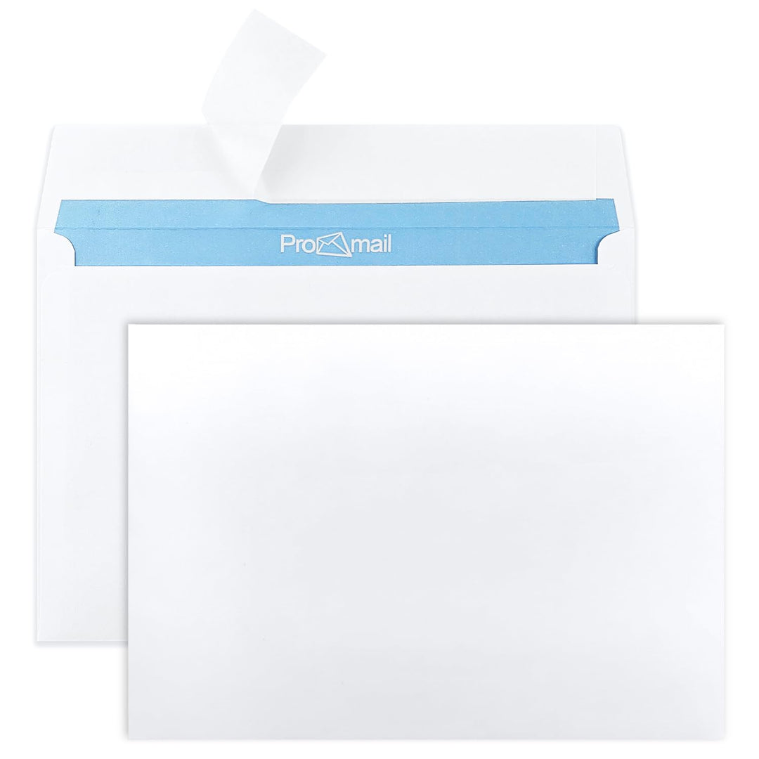 Netuno 1000 Briefumschläge DIN C6 114x 162 mm 90g Papier-Umschläge Weiss haftklebend ohne Fenster Pr