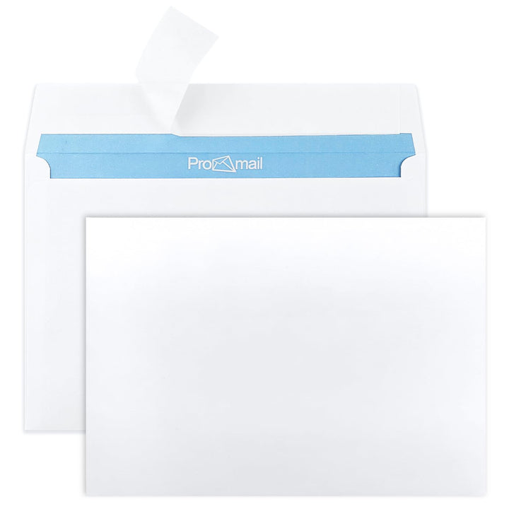 Netuno 1000 Briefumschläge DIN C6 114x 162 mm 90g Papier-Umschläge Weiss haftklebend ohne Fenster Pr
