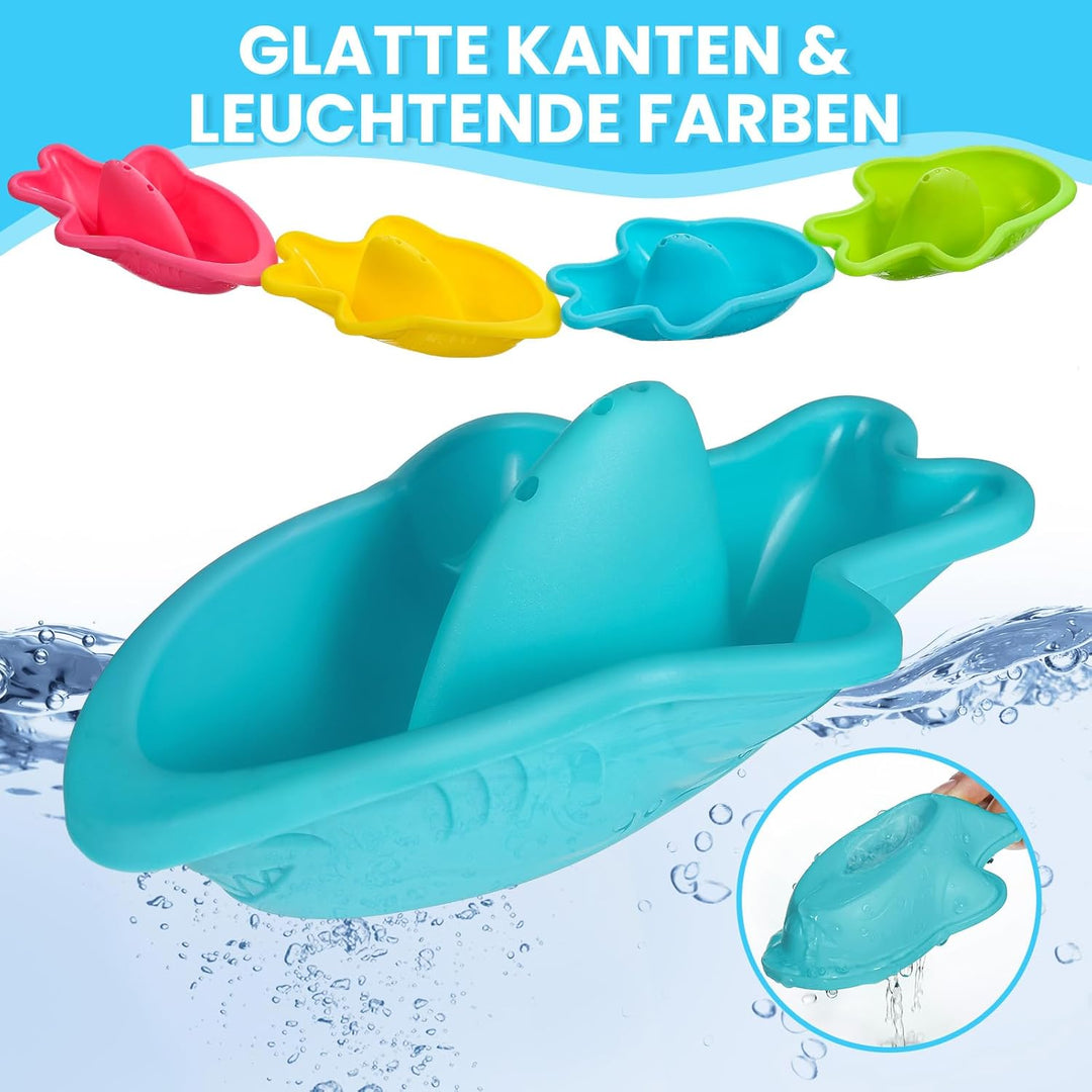 Badespielzeug Baby ab 1 2 3 4 Jahre, Badewannenspielzeug Wasserspielzeug Kinder Schwimmbad Pool Plan