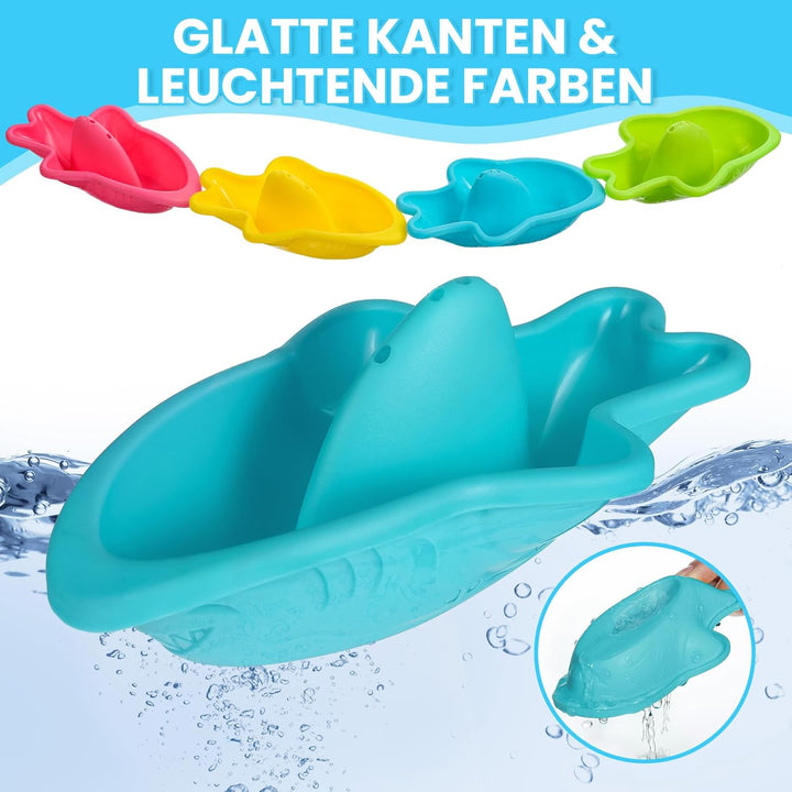 Badespielzeug Baby ab 1 2 3 4 Jahre, Badewannenspielzeug Wasserspielzeug Kinder Schwimmbad Pool Plan