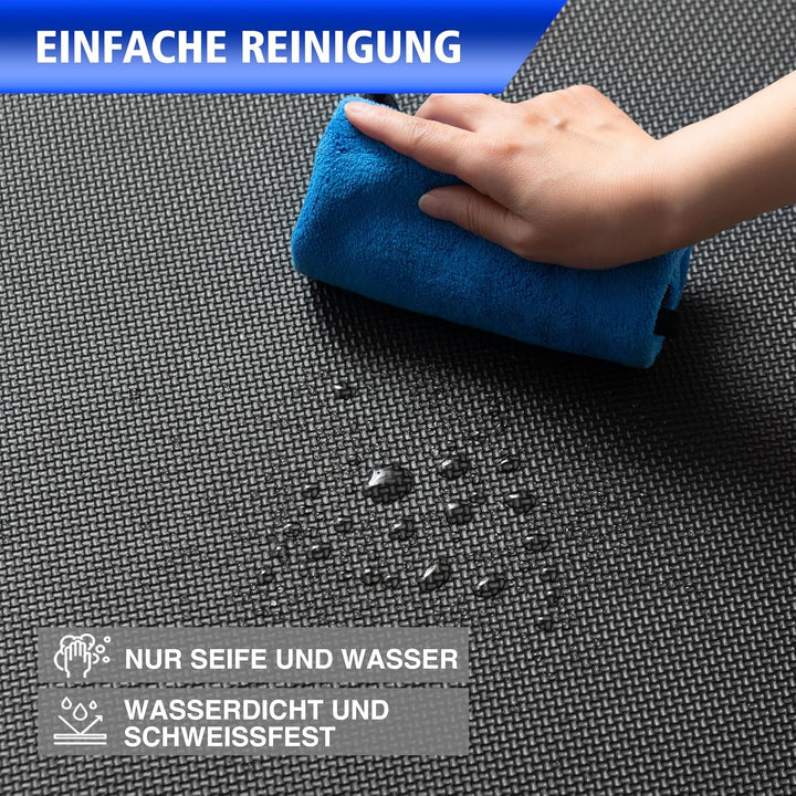 Eva Bodenschutzmatte Fitness 30x30x1cm – Puzzlematte rutschfest & stossdämpfend – 36 Stück schwarz –