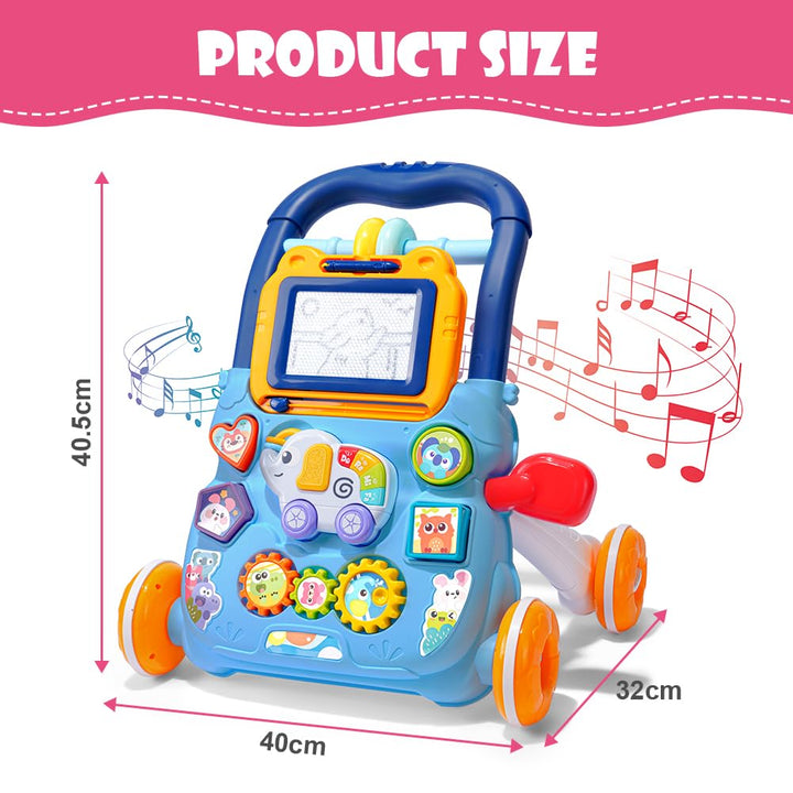 Aolso Baby Walker, Sit-to-Stand Learning Walker, Baby Entertainment Table Early Education Activity C
