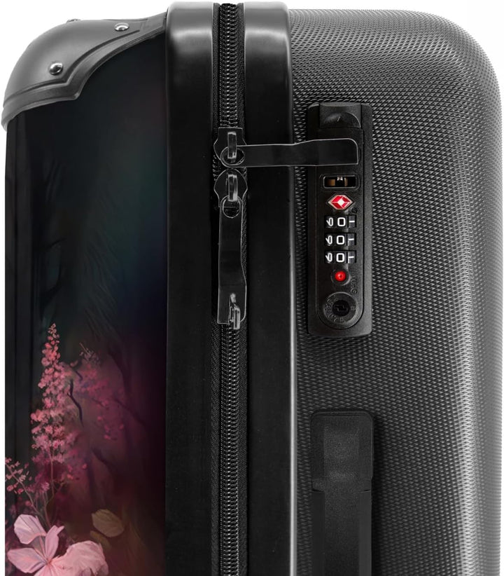 NoBoringSuitcases.com® Kinderkoffer Mädchen Hartschalenkoffer Gross Trolley Gepäck Koffer Pferd - Ro