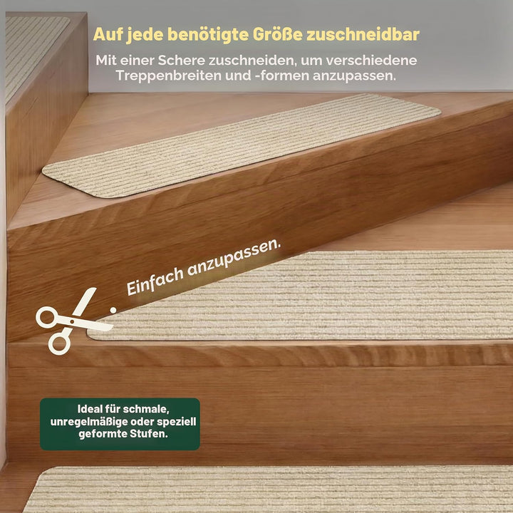 MBIGM 15er Set Stufenmatten 20 cm X 65 cm Treppenteppich Selbstklebend Sicherheit Stufenteppich für