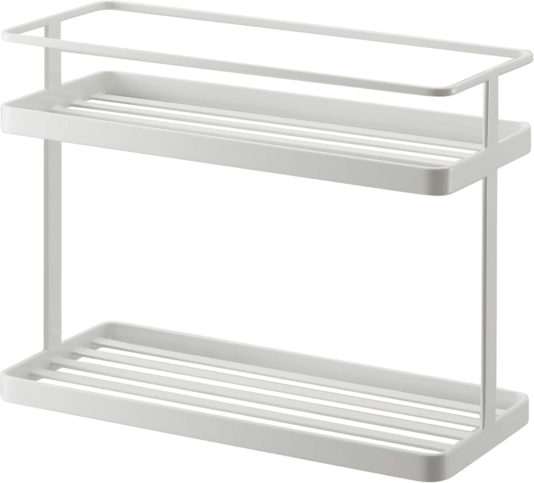 YAMAZAKI Home Arbeitsplatte Gewürzbehälter Aufbewahrung und Organizer Rack | Stahl, Einheitsgrösse,