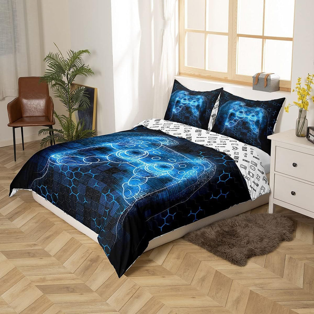 Homemissing Gamer Bettbezug für Kinder, Gaming, Video, Game, Bettwäsche, 220 x 240 cm, Spielekonsole