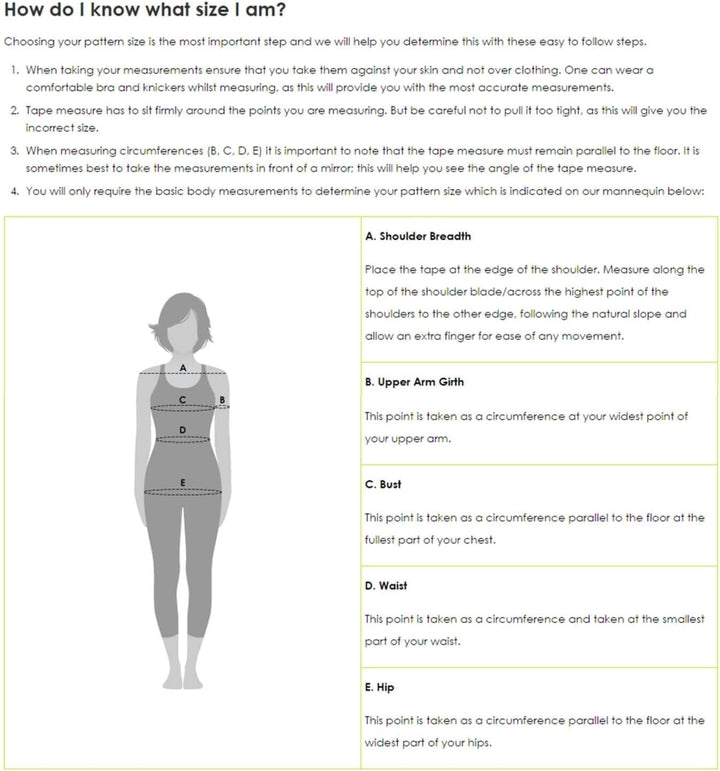 Style Arc Schnittmuster – Eileen Kleid (Grössen 10–22) Sizes 10-22, Sizes 10-22