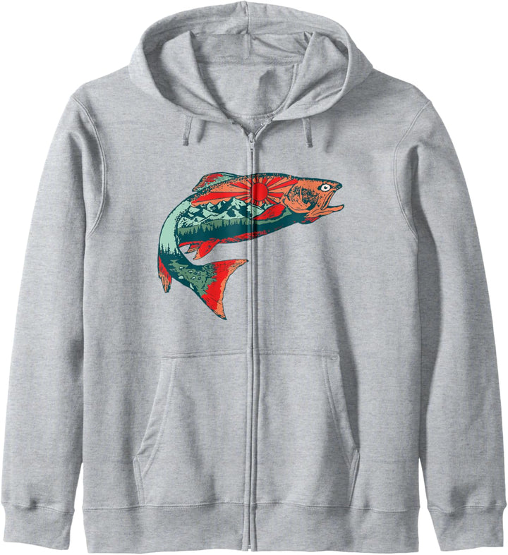 Trout Outdoor Illustration Series - Southwest Sky Kapuzenjacke