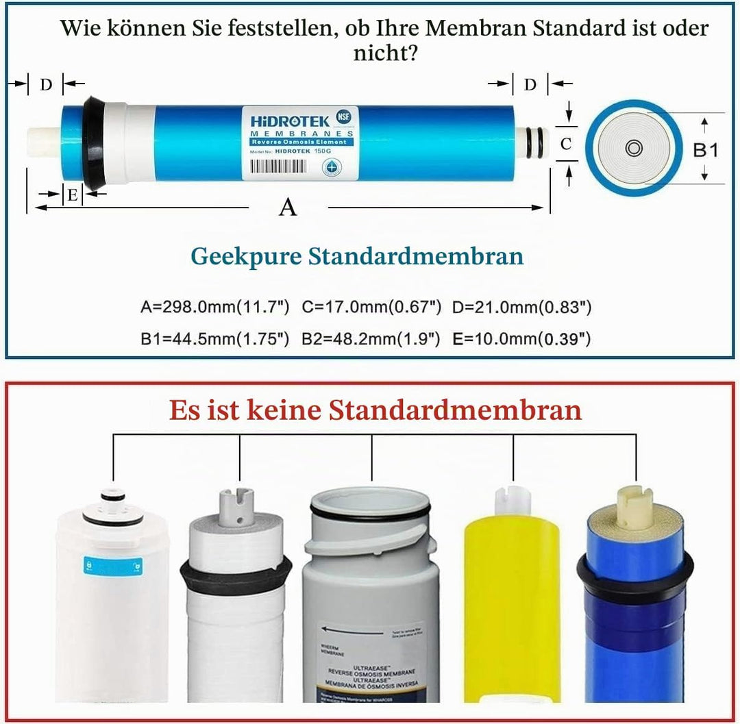 Universell Kompatibel 50 GPD Umkehrosmose RO Membran Ersatz-NSF Zertifiziert (2)