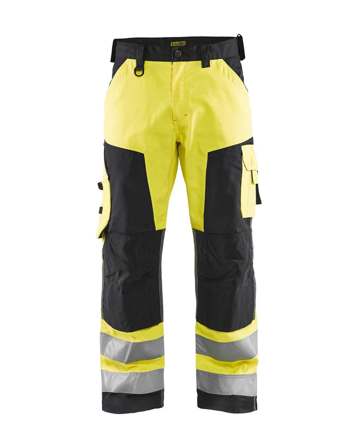 Blakläder Bundhose "High-Vis" ohne Nageltaschen Klasse 2, 1 Stück, C54, gelb / schwarz, 156618113399