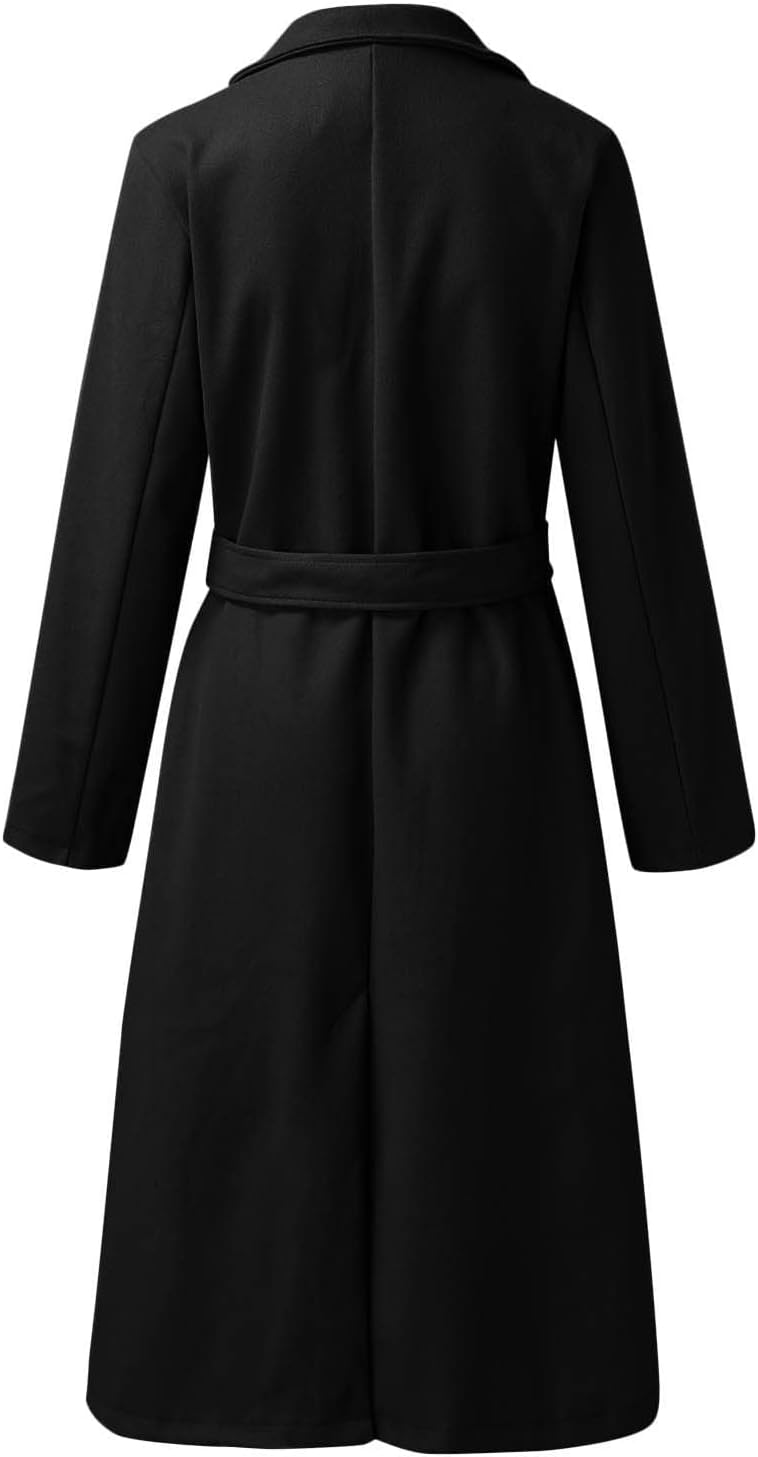 Ansenesna Winterjacke Damen Lang Wolle Wollmantel Winter Oversize Lange Wintermantel Elegant Warm Ma