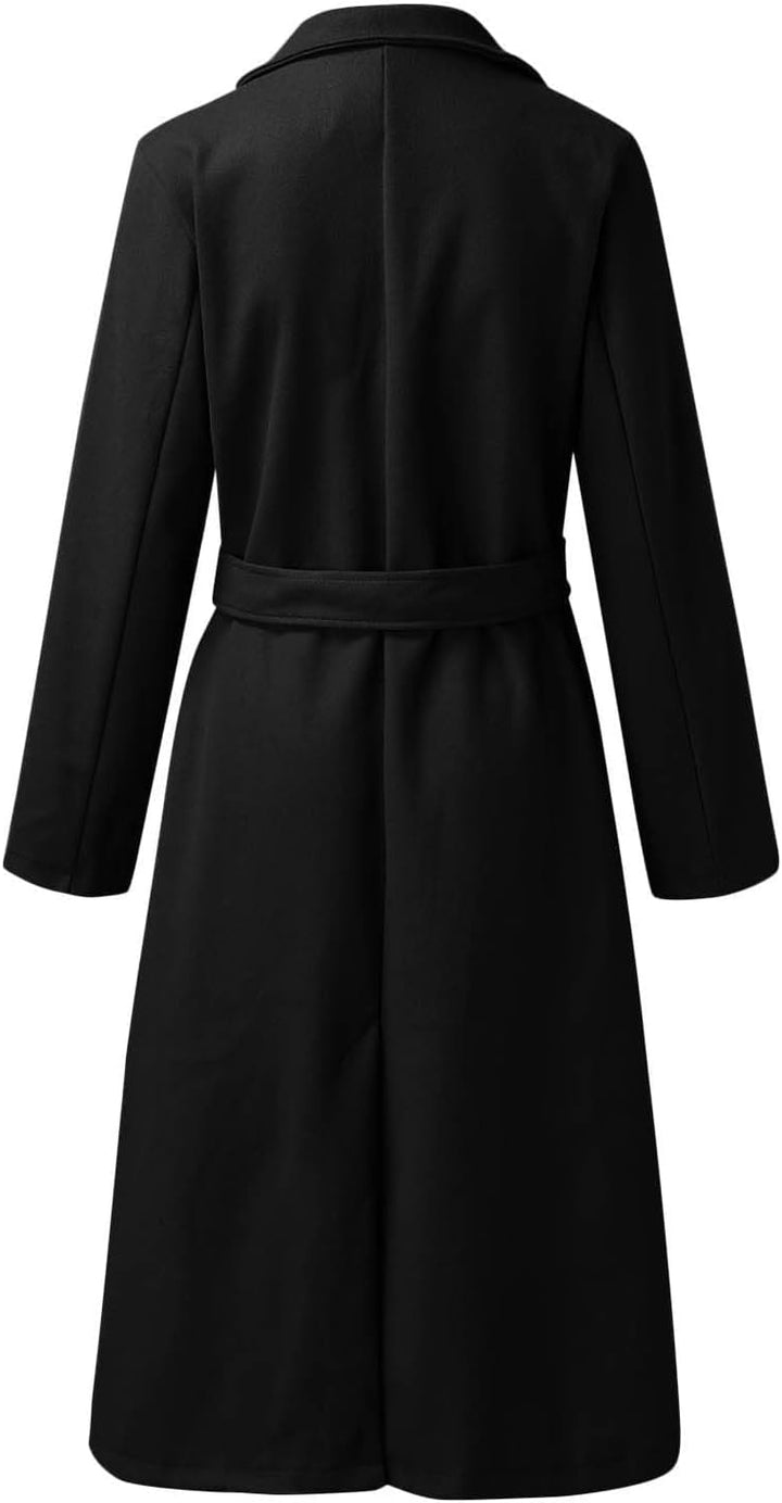 Ansenesna Winterjacke Damen Lang Wolle Wollmantel Winter Oversize Lange Wintermantel Elegant Warm Ma