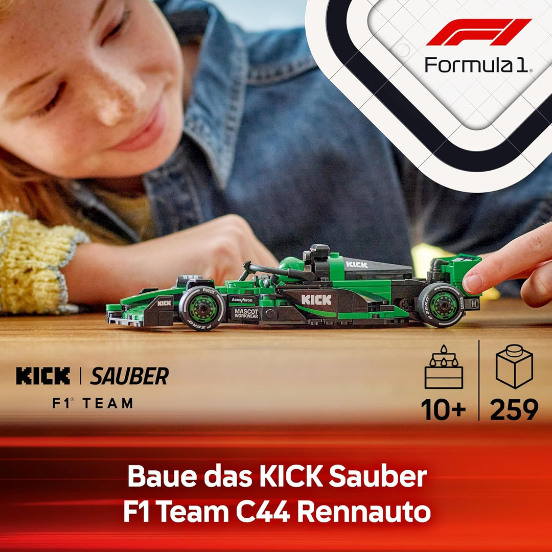 LEGO Speed Champions Kick Sauber F1 Team C44 Rennauto - Spielzeug mit Formel 1 Minifigur zum Sammeln