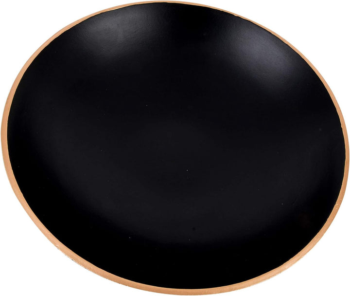 Dekoschale -Modern- Holz 13x54cm schwarz-Gold Design Tischdeko
