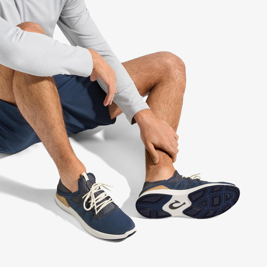 OluKai Herren Mio Li Sneaker 40 EU Trenchblue Natural, 40 EU Trenchblue Natural
