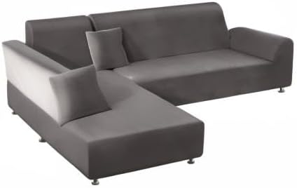 ShowyLive Sofa Überzug Couch Überzug 2er Set für Ecksofa L-Form Sofabezug 3 Sitzer+4 Sitzer, mit 2 S