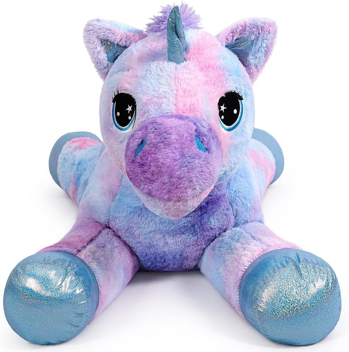 Yeqivo Riesen Einhorn Spielzeug Plüsch Grosses Regenbogen Lila Einhorn Kuscheltier Schöne Einhorn Ge