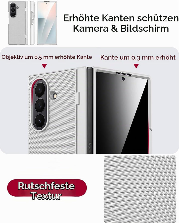Miimall Handyhülle Kompatibel mit Samsung Galaxy Z Fold 7 Hülle mit Ständer, [Privacy Displayschutz]