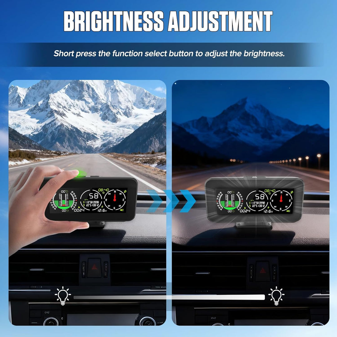 MR CARTOOL M60 Auto Neigungsmesser Kfz Digital GPS Tacho HUD Anzeige Clinometer mit Kompass für alle