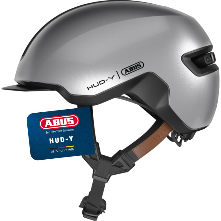 ABUS Urban Helm HUD-Y - mit magnetischem, aufladbarem LED-Rücklicht &amp; Magnetverschluss - cooler Fahr