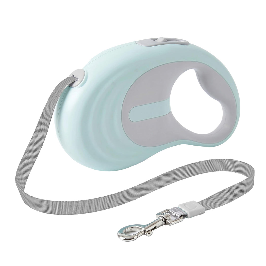 AIITLE Ausziehbare Hundeleine 5m verhedderfrei Pause Blau | 360° drehbar, Klick &amp; Schloss &amp; Pause, r