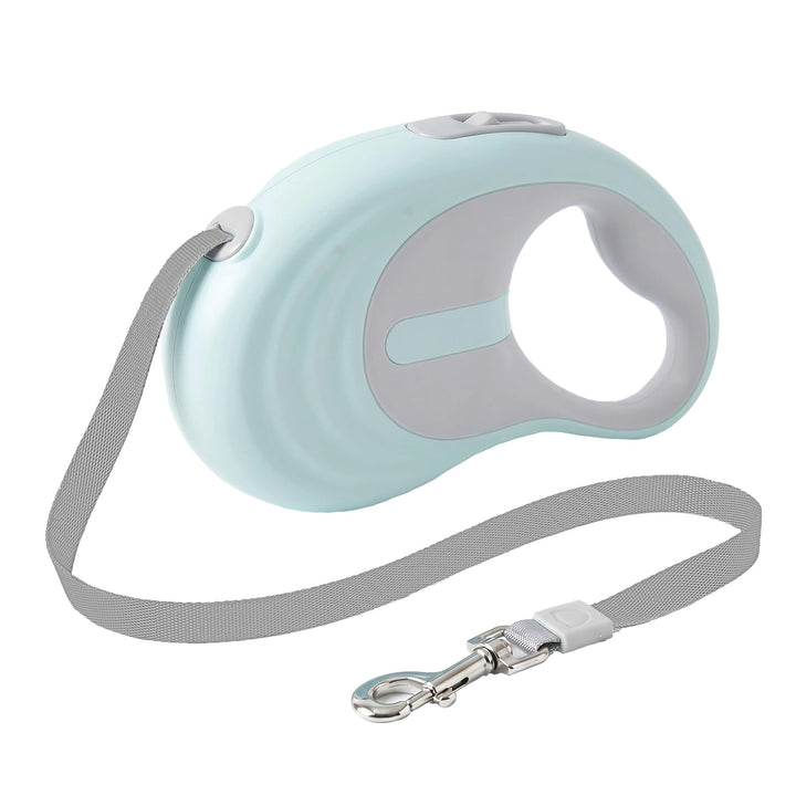 AIITLE Ausziehbare Hundeleine 5m verhedderfrei Pause Blau | 360° drehbar, Klick &amp; Schloss &amp; Pause, r