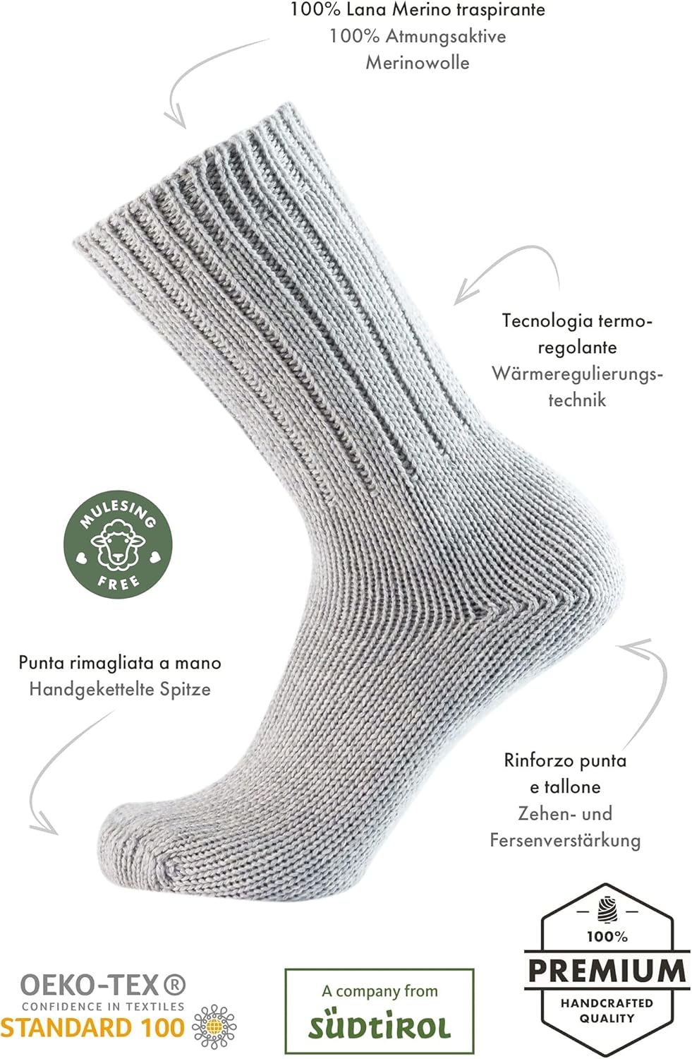 Wollsocken Wool aus 100% Wolle für EIN besonders Gefühl von Natürlichkeit und Komfort - warm, atmung