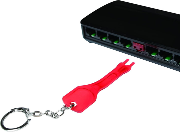 LogiLink MP0042 RJ45-Port 1x und 10x Schlösser Set rot 1x Schlüssel, 10x Schlösser, 1x Schlüssel, 10