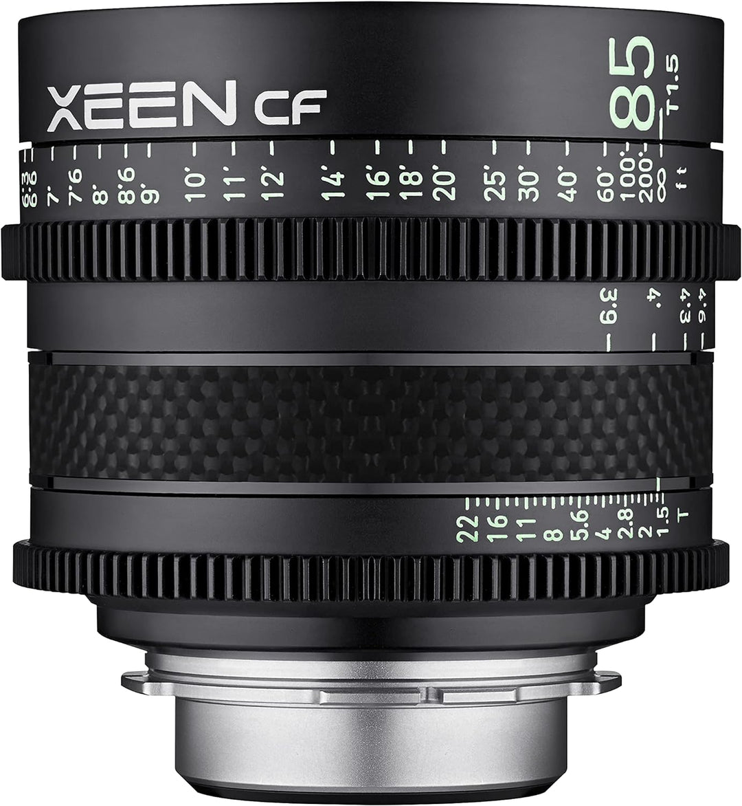 XEEN CF Cinema 85mm T1,5 Canon EF Vollformat – professionelles Cine-Objektiv – Carbon Linsenzylinder