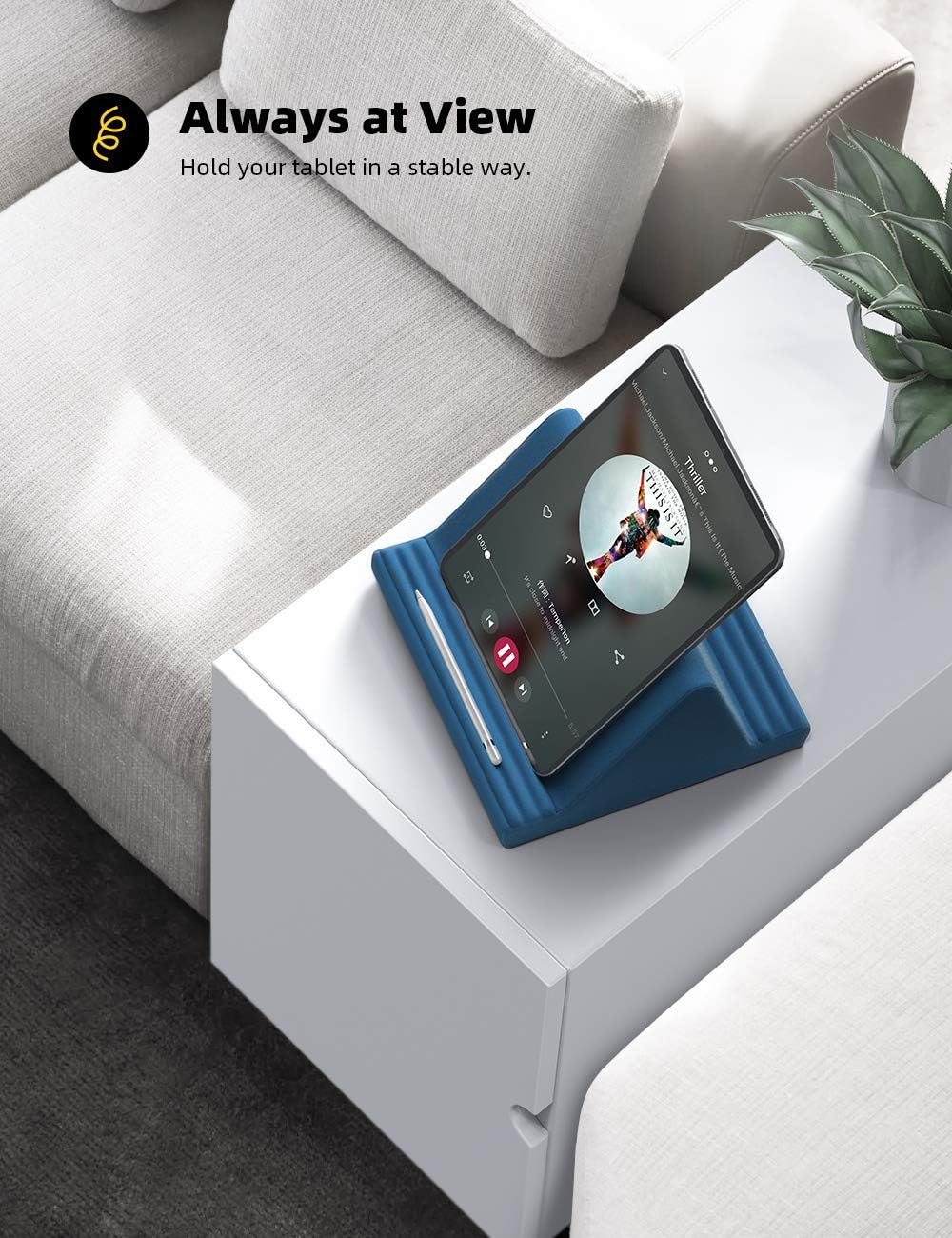 Lamicall Tablet Halter Kissen, Tablet Ständer - Kissenhalter Halterung Bett Sofa für New 2022 iPad P